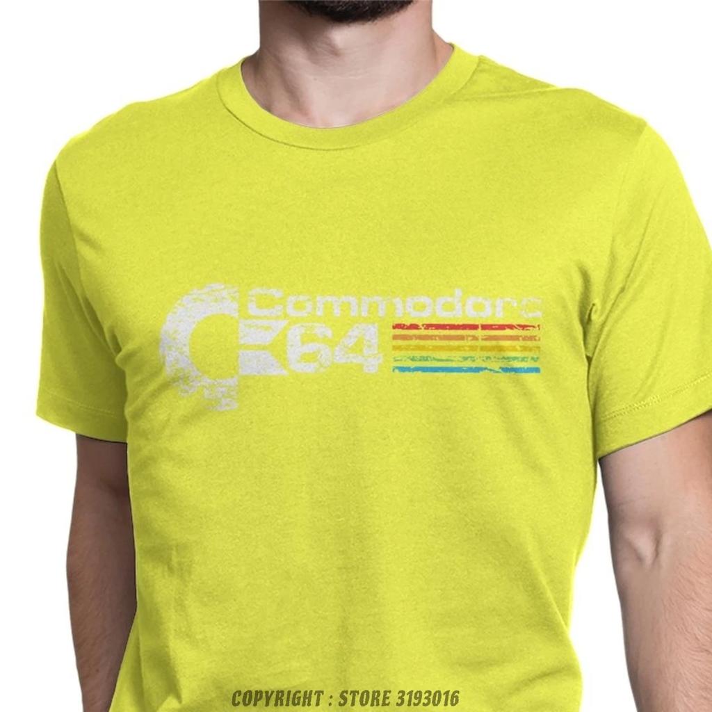 Retro Commodore 64 Koszulki T-shirt Nowe Czysta Bawełna Koszulki C64 Amiga Komputerowy Geek Nerd Koszulki 3D Dekolt O Koszulki