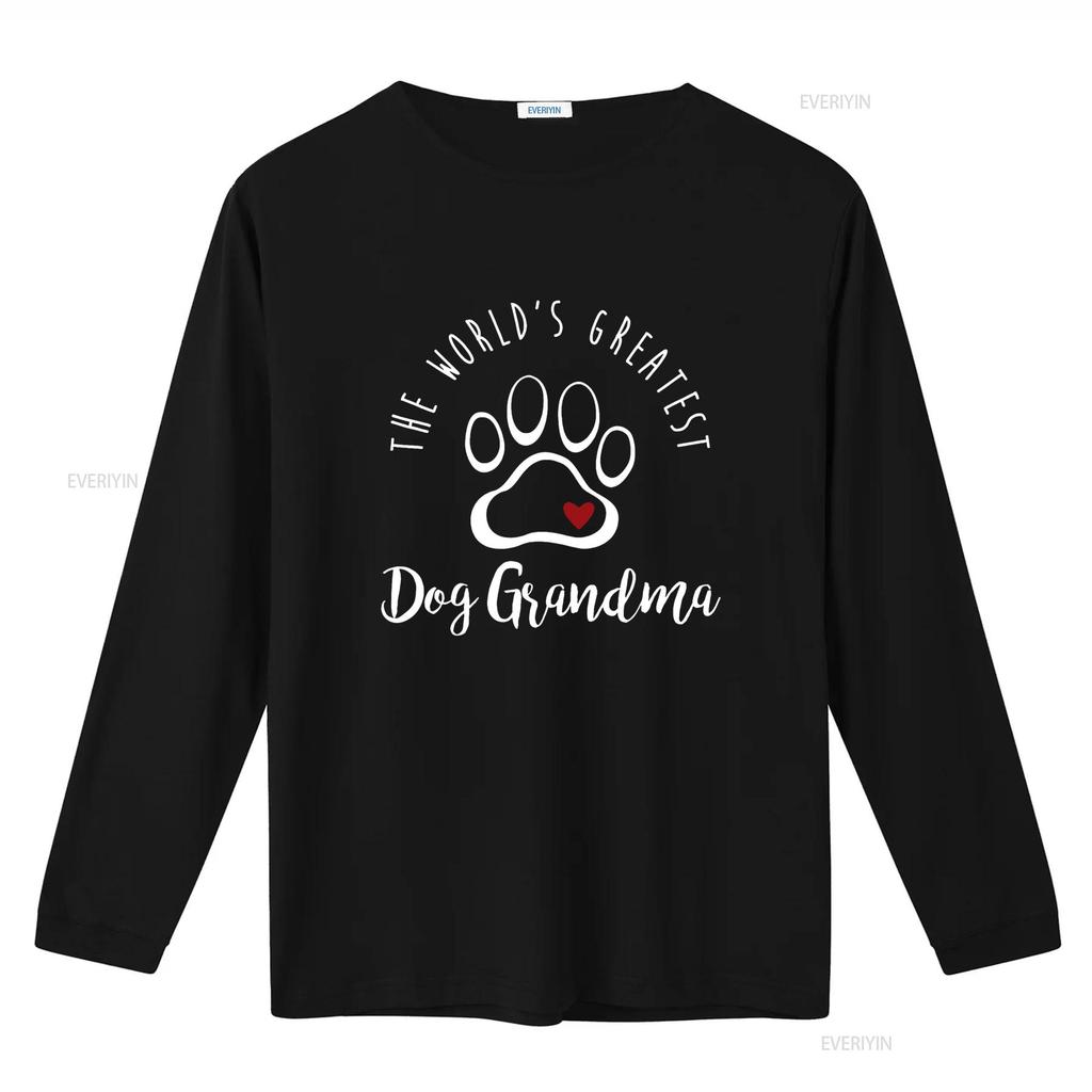 The Worlds Greatest Dog Grandma Pet Love Fur T Shirt Vintage Washed Versatile Unisex Homme Stylish Slightly Fashion Breathable
