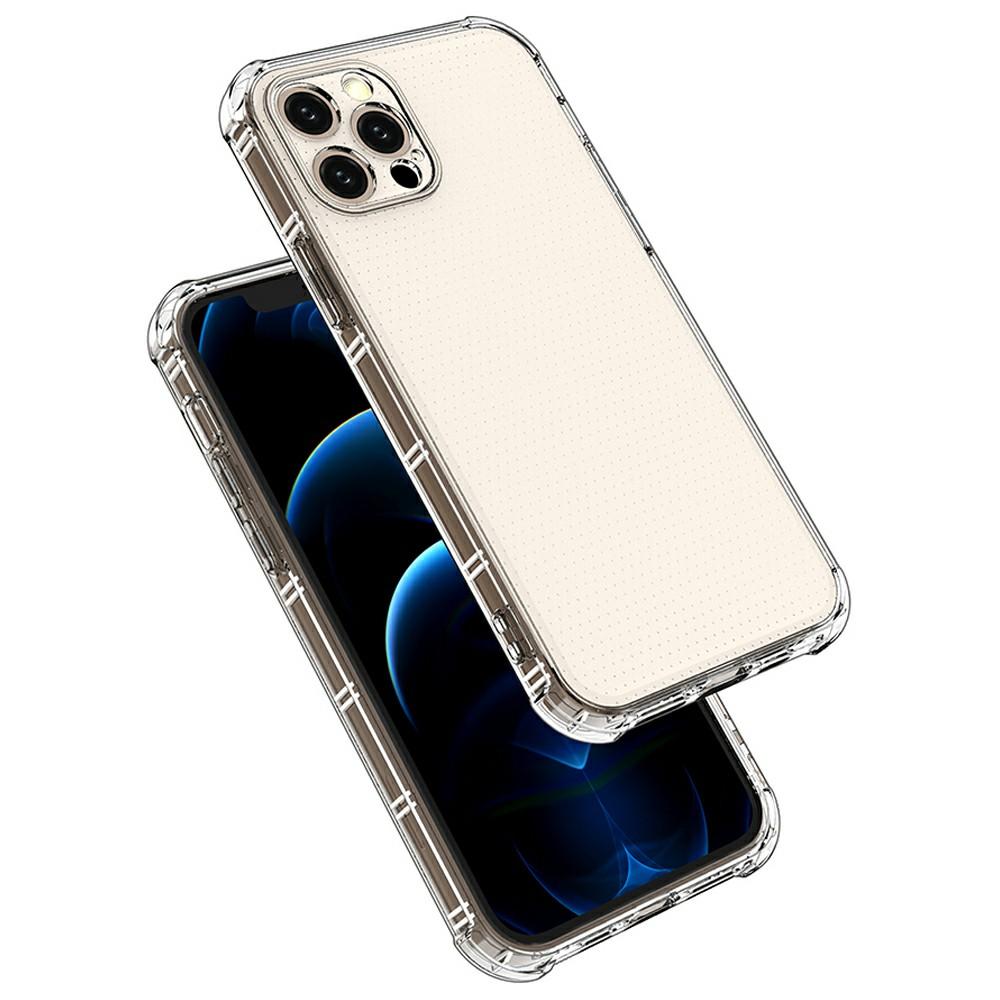 SHANWO For iPhone 12 Pro Case Straight Edge Clear Shockproof TPU Phone Back Cover
