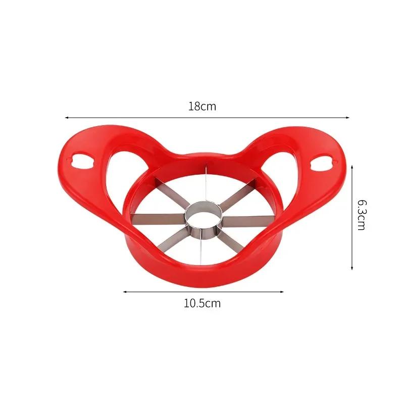 

Stainless Steel Ultra-Sharp Apple Cutter Kitchen Assist Apple Slicer Fruit Divider Tools Comfort Handle Large Apple Corer Gadget красный