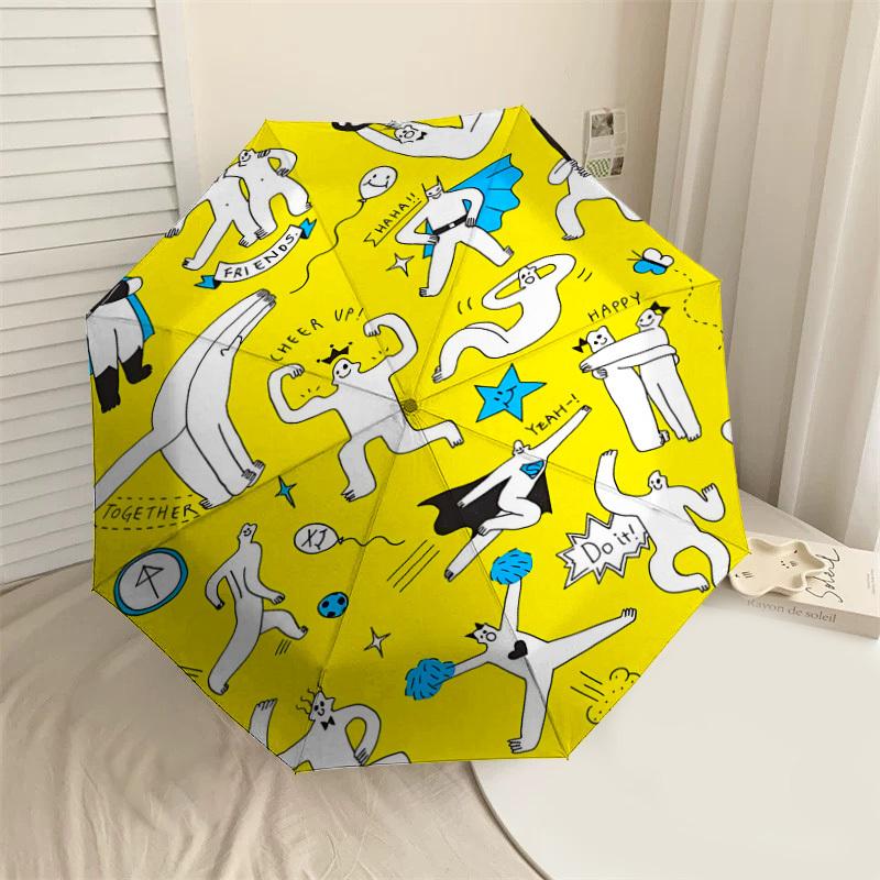 

1PC Friends Happy Umbrella-9-Rib Reinforced, Automatic Open, Lightweight & Durable, Cute Fashion Accessory for Outdoor-P0768