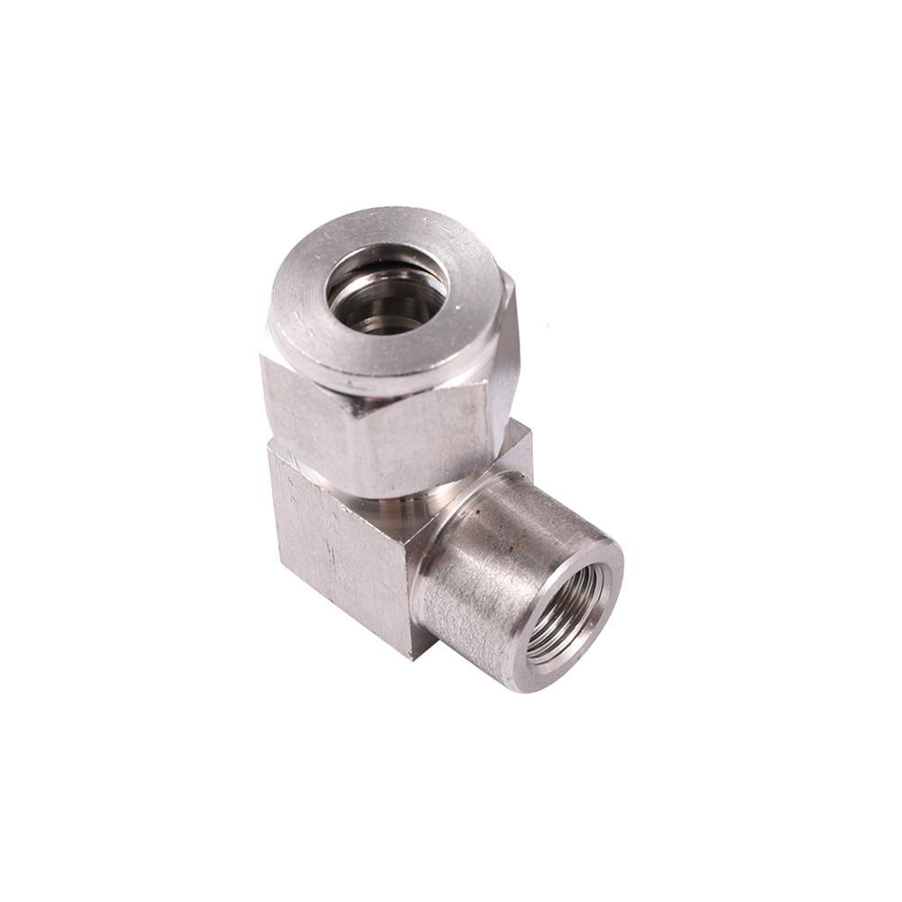 1/8" Female Thread Elbow 304 Stainless Steel Fit 9.52mm OD Tube Coupler Adapter Connector Compression Fitting For Tubing 1 Pc