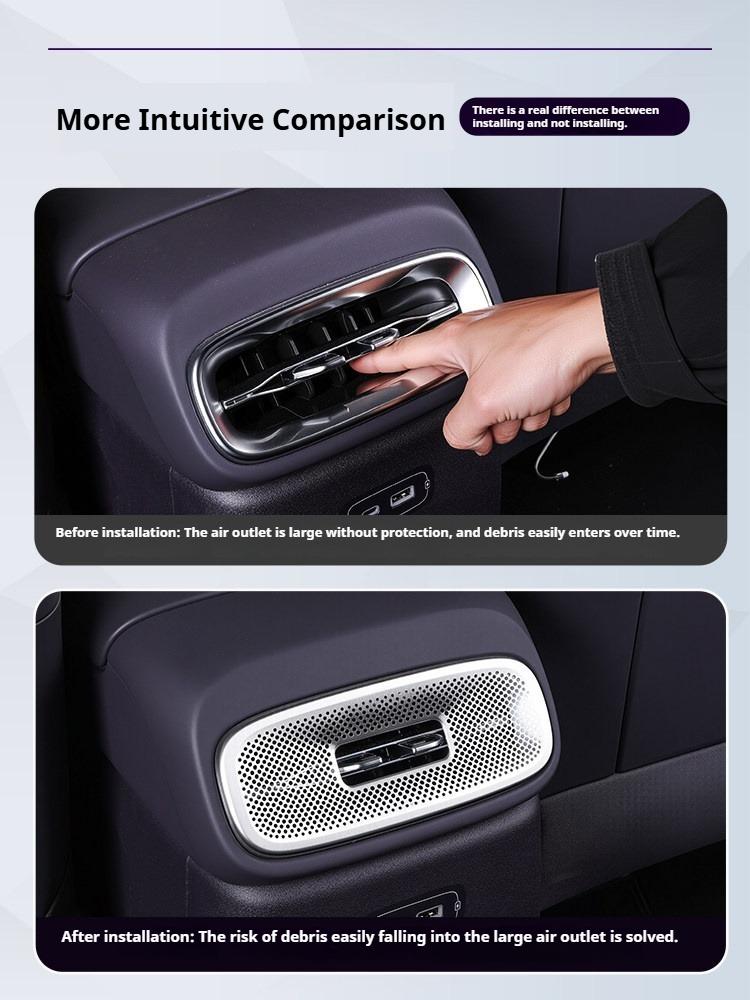 For Leapmotor B10 B01 B05 Lafa5 Car Rear Exhaust Mask Seat Downwind Mask Dust Protector Modification for Automotive Parts