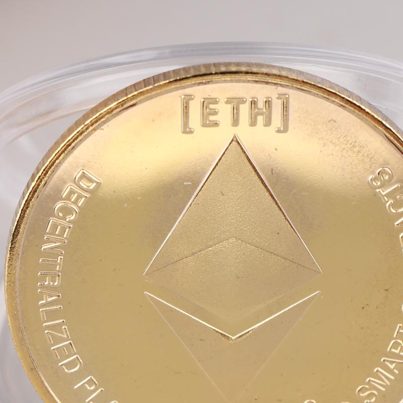 2 ks Ethereum Mince Suvenýr Pamětní Postříbřená Sběratelská Mince Výzvová Mince Eth Fyzická Kryptoměna Krypto Coi