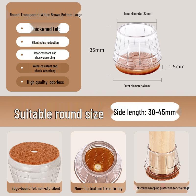 Silicone Chair and Table Leg Covers - Silent, Non-Slip Protection for Furniture