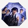 Nevermore Academy, Addams Family- Automatic Opening and Closing, 8-rib Structure Portable Umbrella, Suitable for Men and Women in All Season