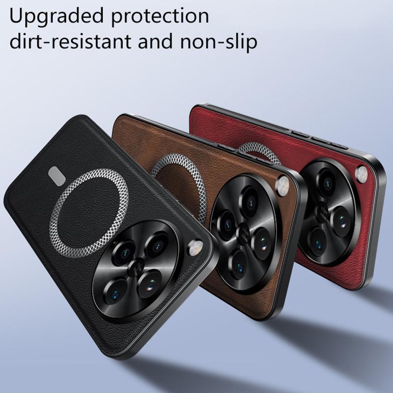 Capa Magnética de Couro Retro para OPPO Find X8 Pro X8S Plus X7 Ultra X6 Pro Business Proteção da Câmera À Prova de Choque Capa Fina