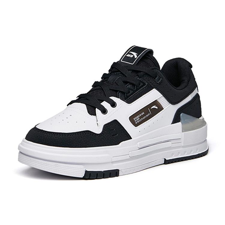 Anta Life Collection Low top Skateboard Shoes Women's Black White 922138061-2