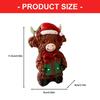Highlands Cow Figurines Farmhouse Decors,Resins Animal Statue Table Ornament Garden Bookshelfs Decors Calf Lover Gift