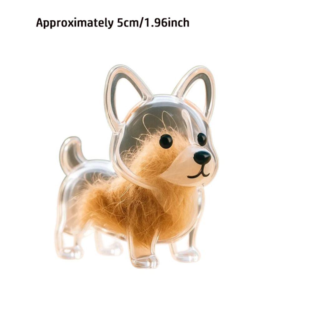 Transparent Dog Hair Collection Pendant Bichon Husky Corgi Gifts Dog Hair Storage Box Portable Pet Fun Keychain