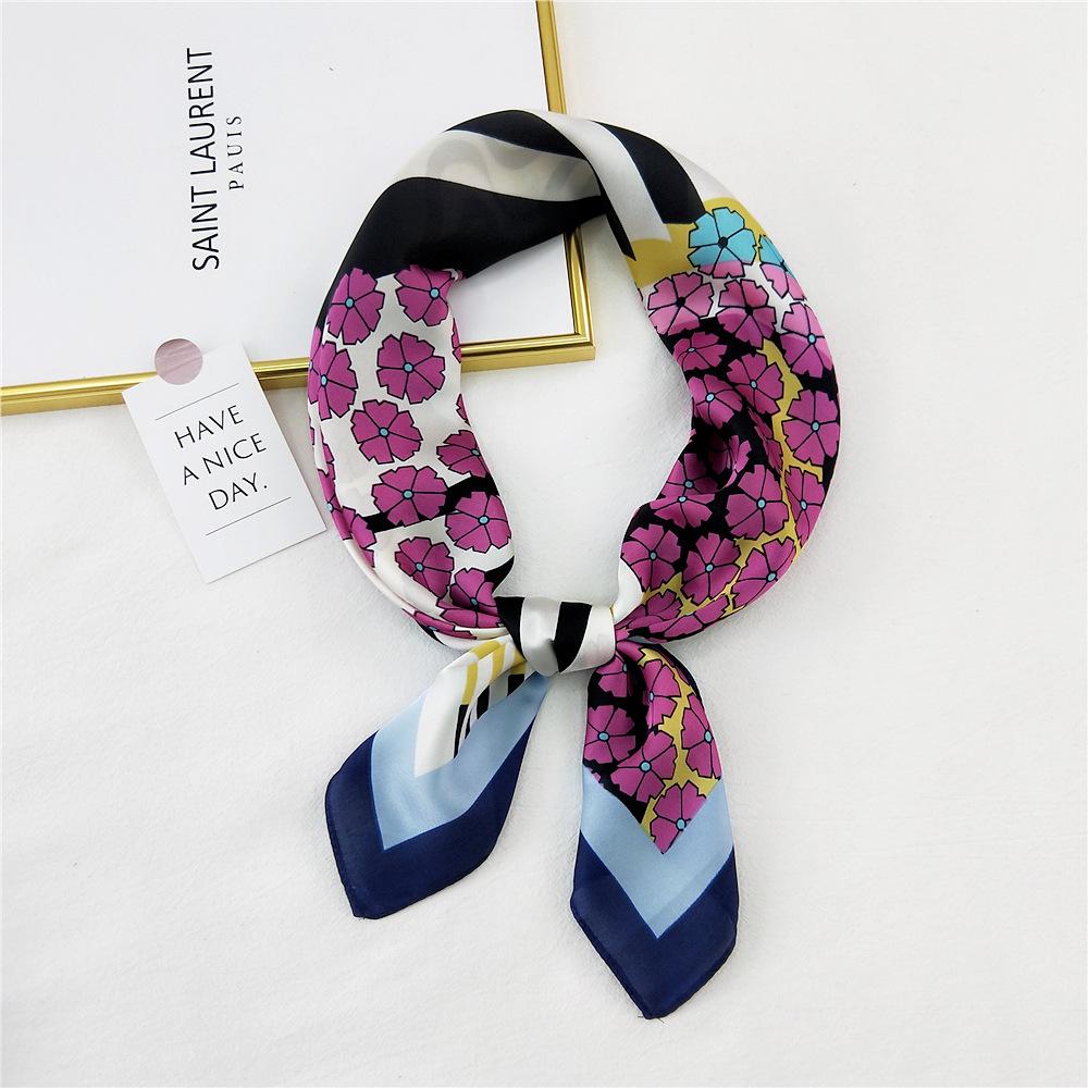 Fashion Decoration Scarf Hairband Tie Hair 70 Small Square Scarf Silk Scarf Women'S Spring And Autumn Versatile Small Scarf Professional Scarf