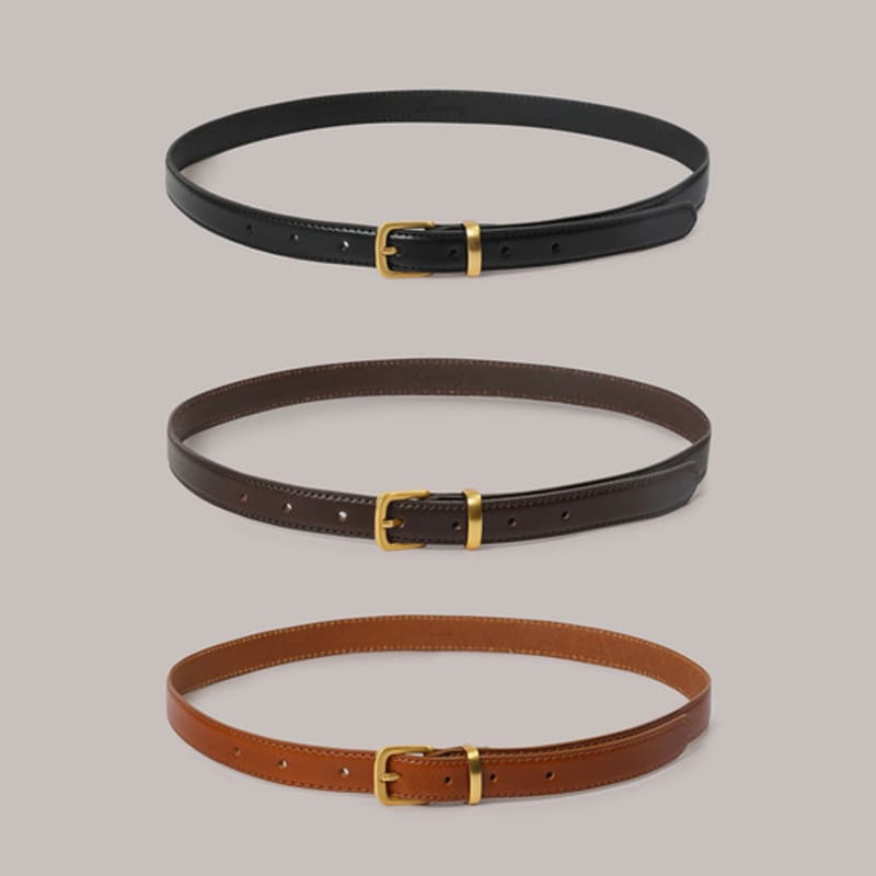 Laminez Simple Cowhide Belt - 3 Color
