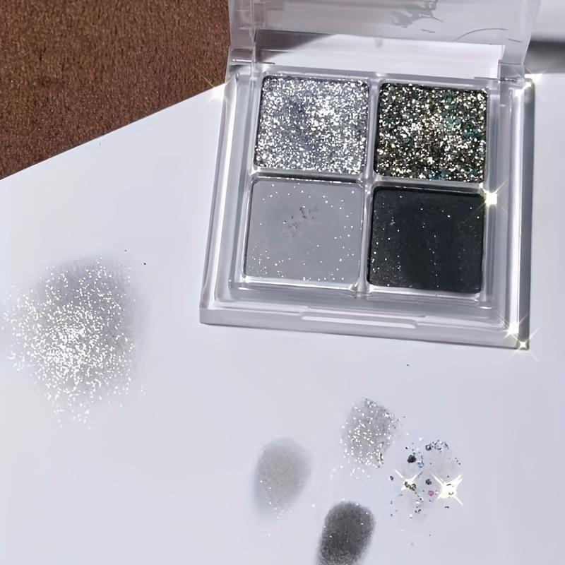 Cement Grey Cool Color Kouřová Čtyřbarevná paleta očních stínů Bouncy Eye Makeup Dlouhotrvající make-up Paletka očních stínů