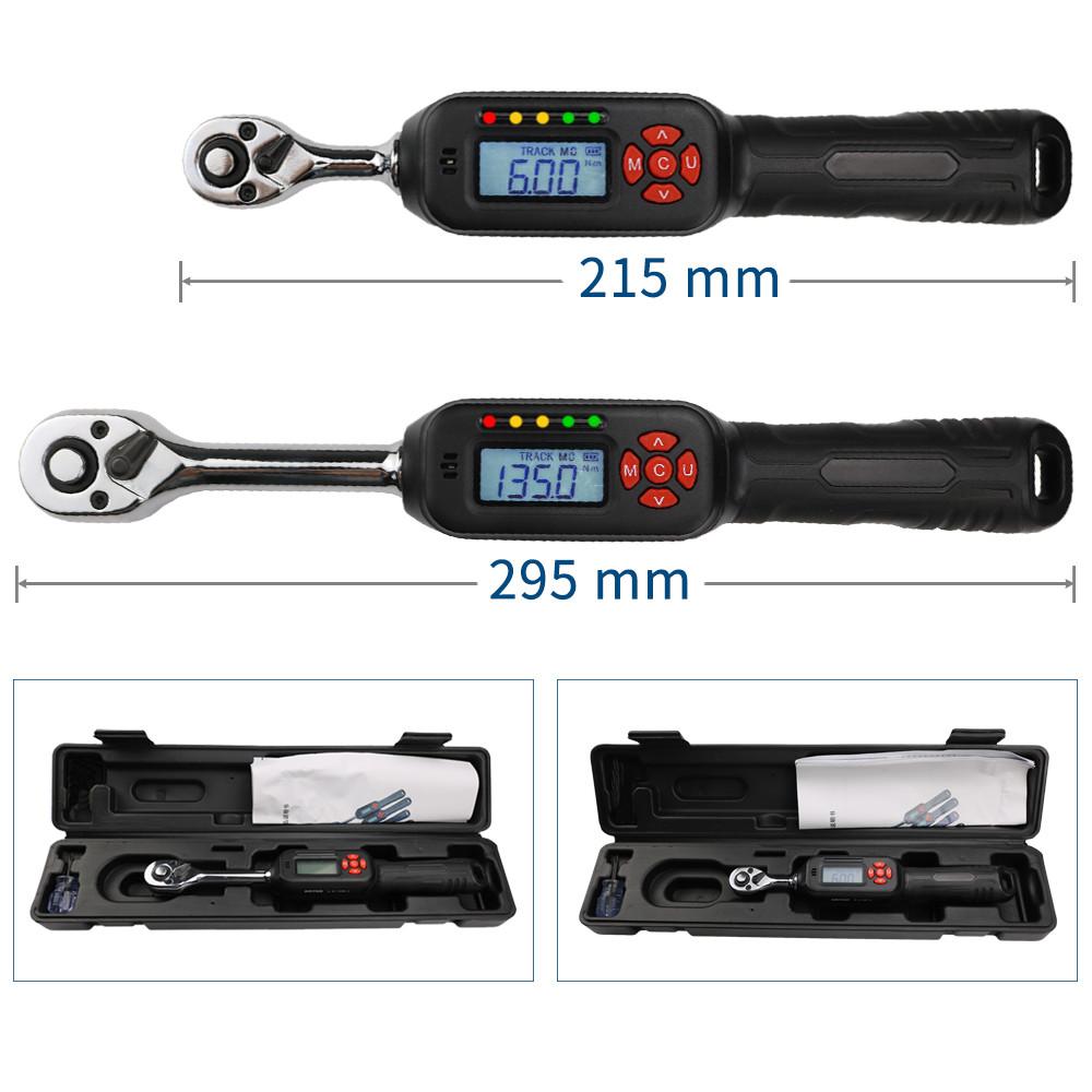Mini Digital Display Torque Wrench 1/4" 3/8" Professional Adjustable Bike Car Repair Torque Wrench Hand Tools