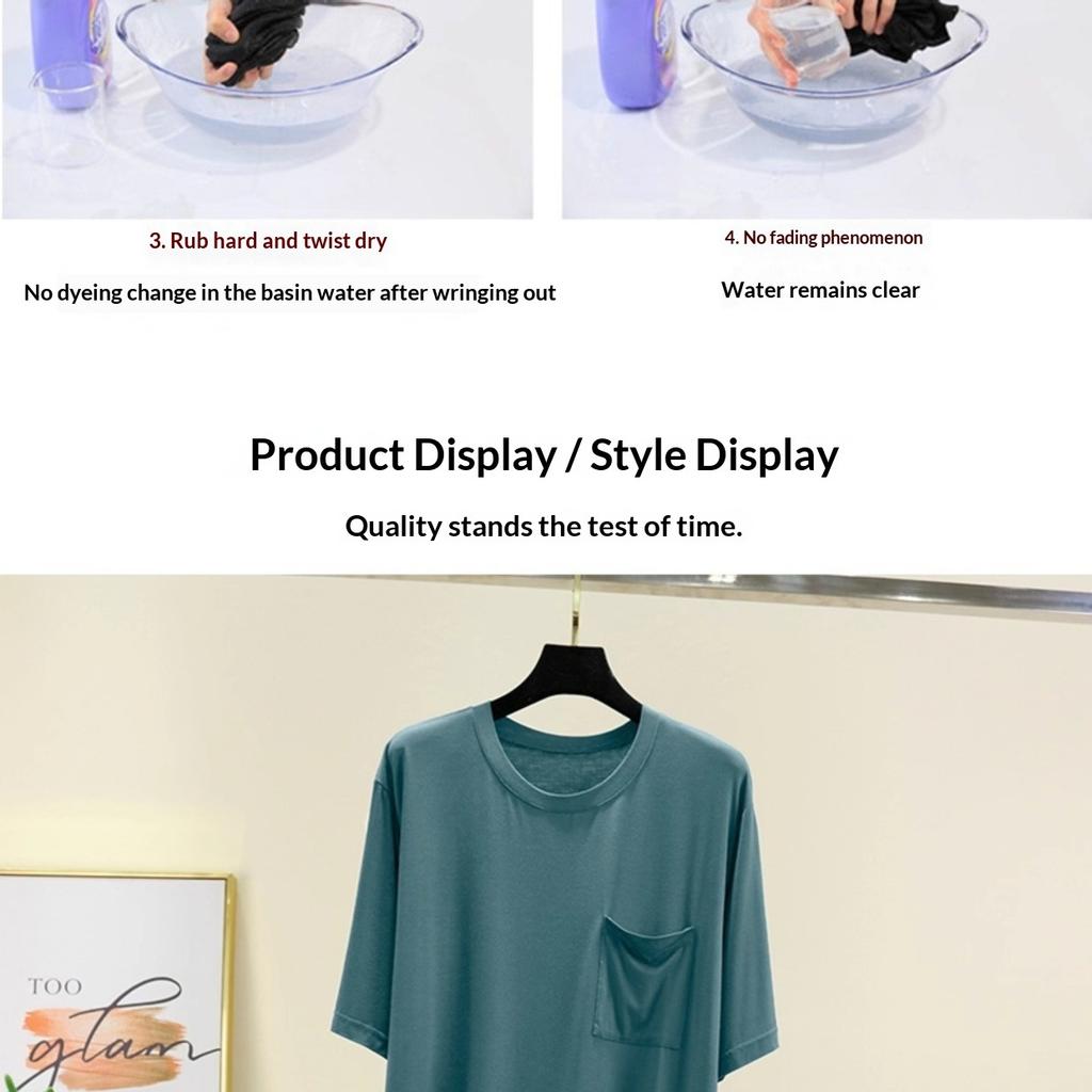 Men's Sleep Dress Modal Robe - Plus Size Loose Fit Short Sleeve Summer Bathrobe, Lightweight Mid-Length Nightwear