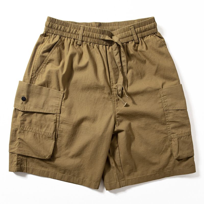 Cargo Shorts Men's Summer Fashion Brand Trendy Large Pocket All-Match Middle Pants Japan fashion Loose Straight Cotton Shorts Fashion