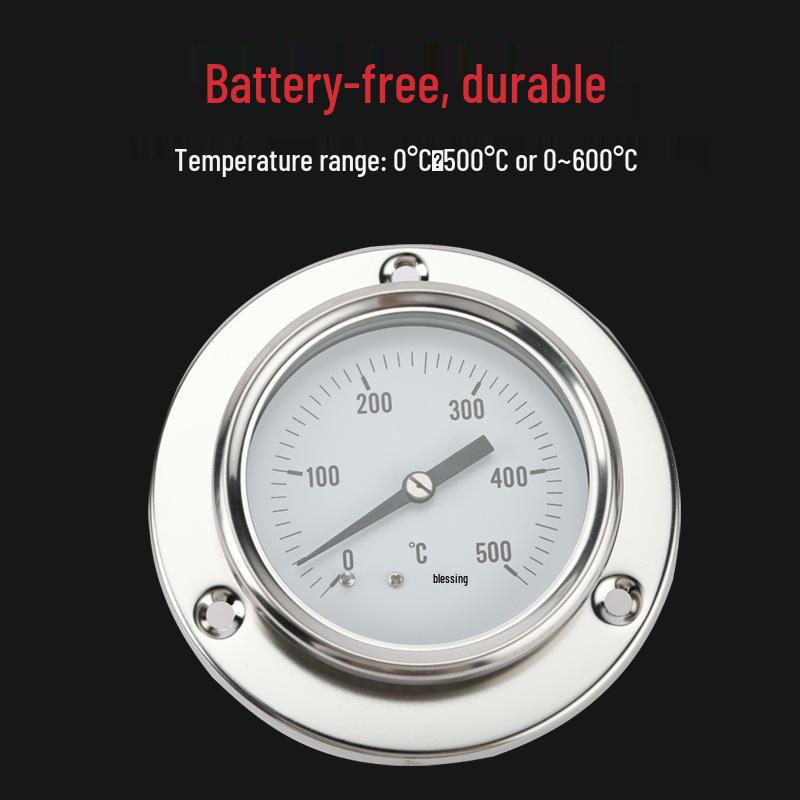 Termômetro Industrial de Aço Inoxidável para Alta Temperatura para Forno e Caldeira