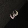 New Floral Firework Hoop Earrings - Versatile, Shiny, Light Luxury Jewelry for Women