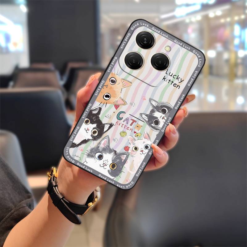 Durable Silicone Phone Case For Tecno Spark20 Pro/KJ6 Cute Dirt-resistant Anti-knock TPU Waterproof Soft Case Cartoon