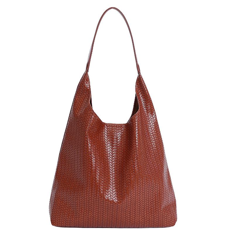 Niche Commuting Large-capacity New Casual Versatile Texture Woven Pattern Underarm Bag Shoulder Tote Bag