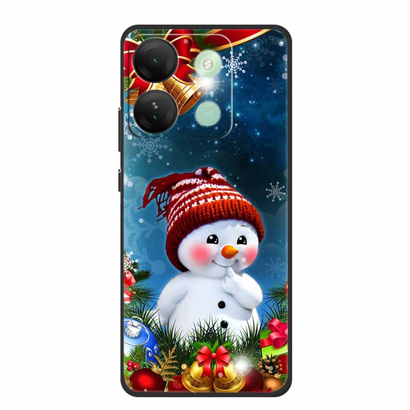 For Infinix Smart 7 HD Christmas Soft Case Silicone TPU Back Cover Phone Cases For Infinix Smart7 Plus X6516 Xmas New Etui Shell