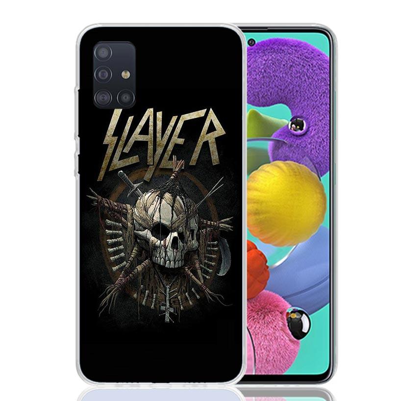Slayer Heavy Metal Rock Band Phone Case for Samsung Galaxy A52 A51 A50S A12 A22 A32 A72 A10S A30S A31 A71 Note 20 Ultra 10 Plus