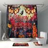 Halloween Home Blocking Waterproof and Mold Proof Polyester Bathroom Non Perforated Shower Curtain