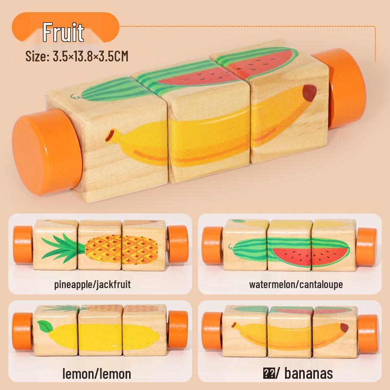 Rotating Building Blocks Puzzle for Kids Ages 3-6: Educational Toy for Parent-Child Interaction with Large Particles