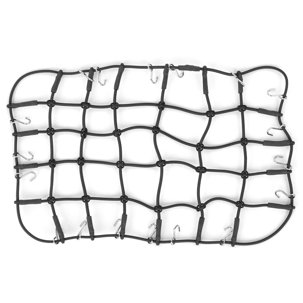 Elastic Luggage Roof Rack Net Stretchable Simulation Accessory for 1 8 1 10 RC CrawlerBlack