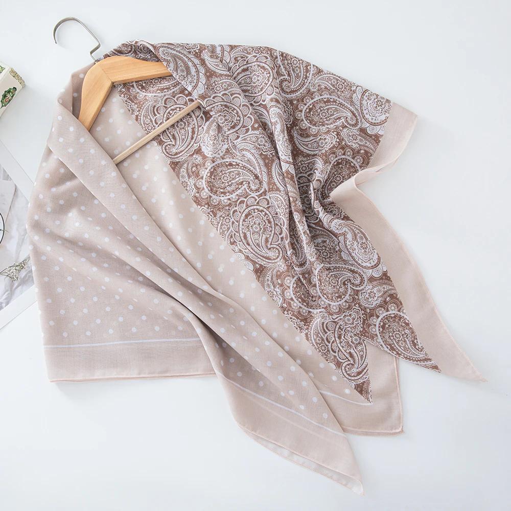 73Colors Malaysia Tudung Bawal Flower Print Hijab New Design Headscarf Premium Cotton Voile Soft Fashion Muslim Square Scarf