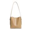 2025 New Autumn/Winter Niche High-End Genuine Leather Women's Bag Cowhide Bucket Bag Large Capacity Shoulder Crossbody Tote Bag