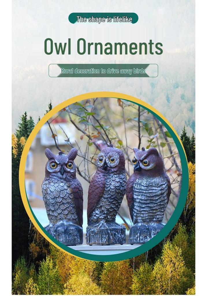 Owl Garden Ornaments: Rodent Repellent, Decorative Bird Sculptures