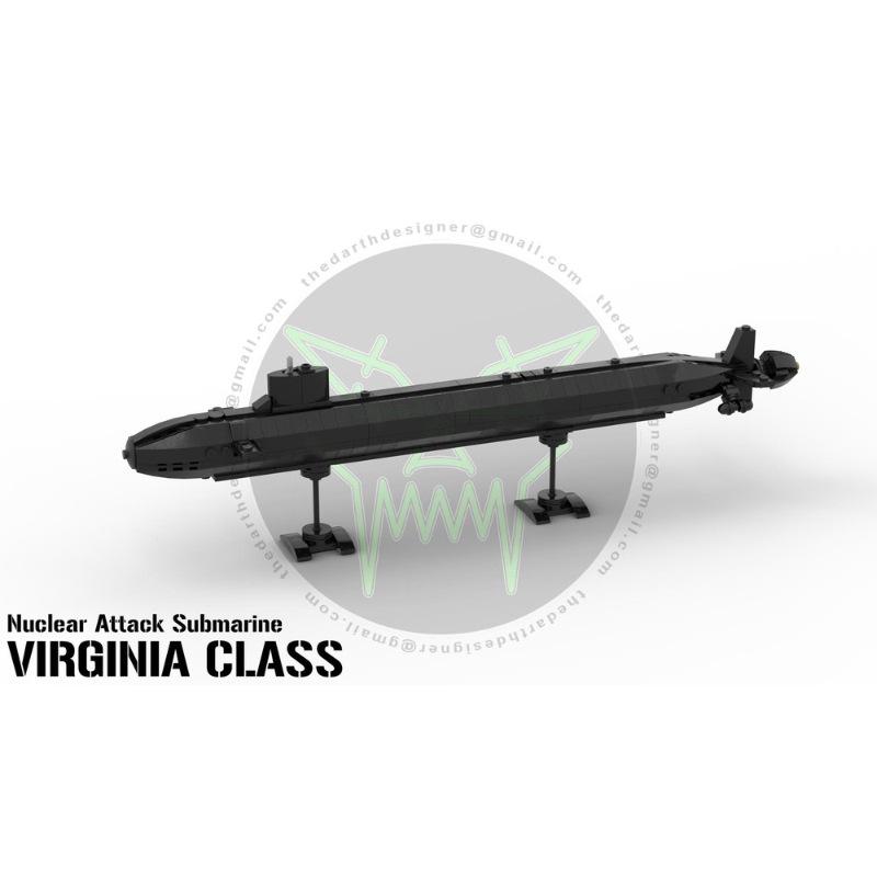 Платиновый Блок MOC-157724-1  Класс Вирджиния  Атомная Подводная Лодка 1:Масштаб 300