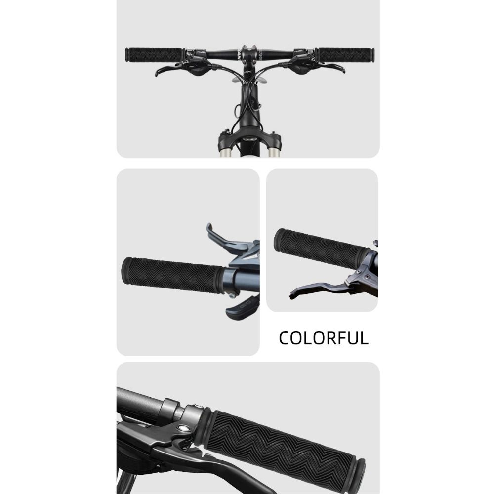 Black Bike Handle Grip Rubber Bike Cover Protecting New Mountain Bike Grips