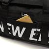 New Era Free Club Duffel Bag in Black with Side Logo (NELOGO WHI)