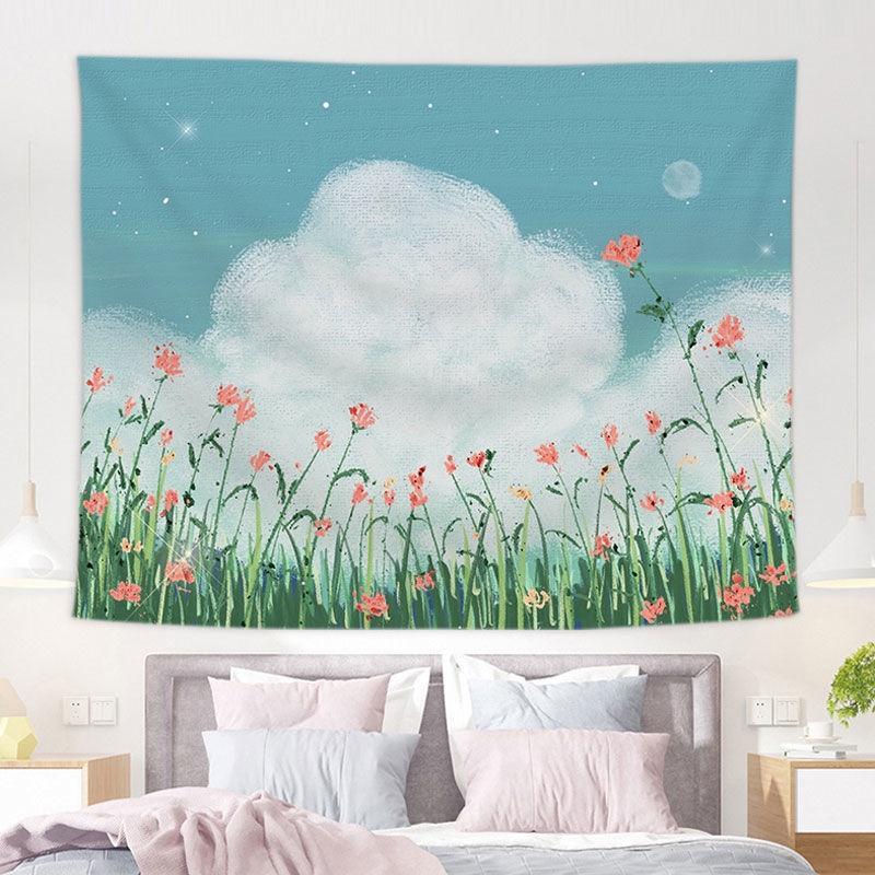 Home Decor Pink Moon Tapestry Background Fabric Oil Painting Dream Moon Room Decor Tapestry 230x180 cm alfombra de piso