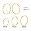 Gold & Silver Twist Cubic Zirconia Large Hoop Earrings - Women's Fashion Luxury, Cross-Border European & American Style.