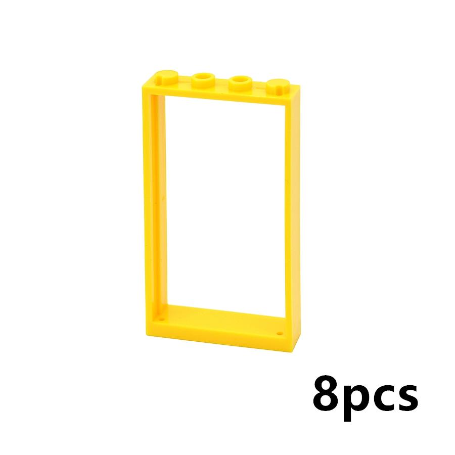 City Window Building Up Cubes Custom Build House Door Frame Glass Bricks Parts Fits 60594 60616 60621 60596 MOC Educational Tool Parts Fo