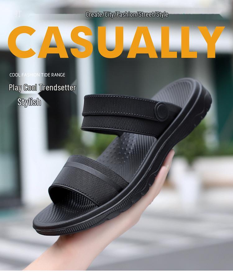 2024 Summer Men's Non-Slip Waterproof Sandals - Two-Way Wear Casual Beach Shoes