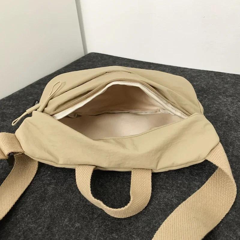 Nylon Fabric Texture Crossbody Bag for Men and Women New Lightweight Versatile Casual Chest Bag