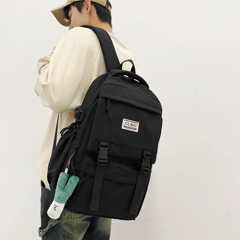 Women's Backpack School Bag Men Solid Color Backpack Travel Bag