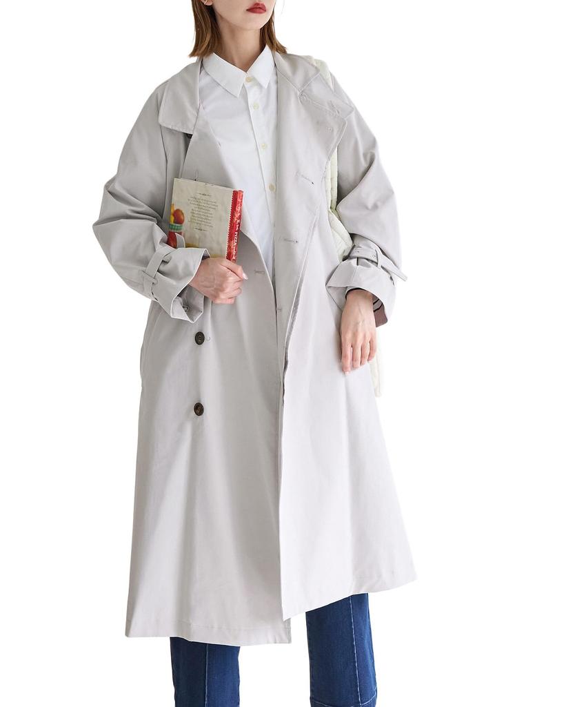 ROPE PICNIC Stand Collar Spring Coat Light Exclusive Women's (GDO13010, Gray) [Web Size 38T]