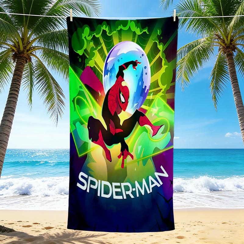 1Pc Spiderman Wonder Beach Towel, Quick Dry, Multi-Use for Beach Pool Gym Yoga Home Travel, Christmas, Halloween, Xmas Gift M929416