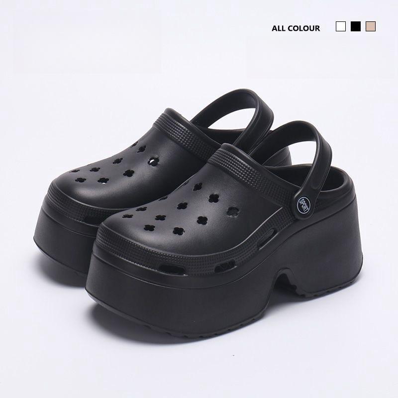 2025 Summer New Fashion Chunky Platform Clogs Slippers for Women Thick Bottom Non Slip Beach Sandals Woman Wedges EVA Sandals