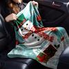 Custom Name Christmas Snowman Theme Printed Blanket - Perfect for Couch, Bed, Travel & Outdoor Use | Machine Washable, Cozy & Durable.