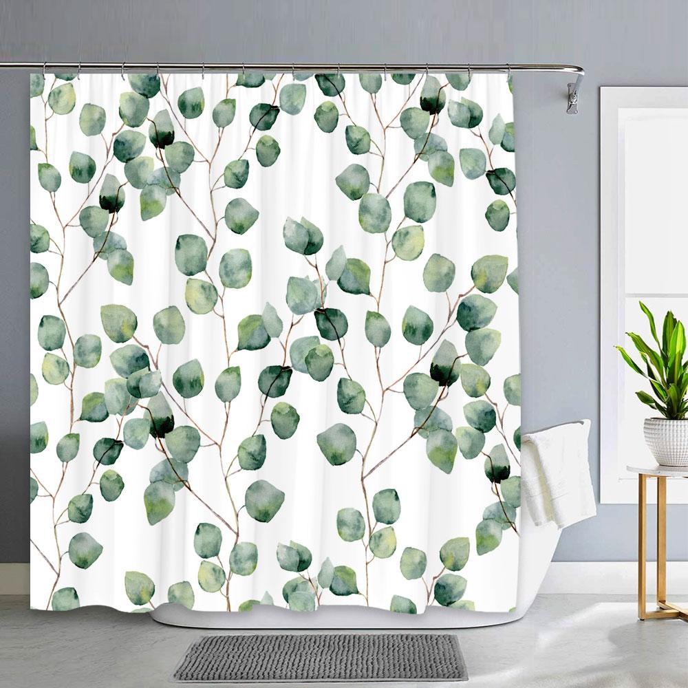 Spring Floral Hummingbird Shower Curtain for Bathroom Watercolor Flower Bird Modern Decor Machine Shower Curtains Bathroom Decor