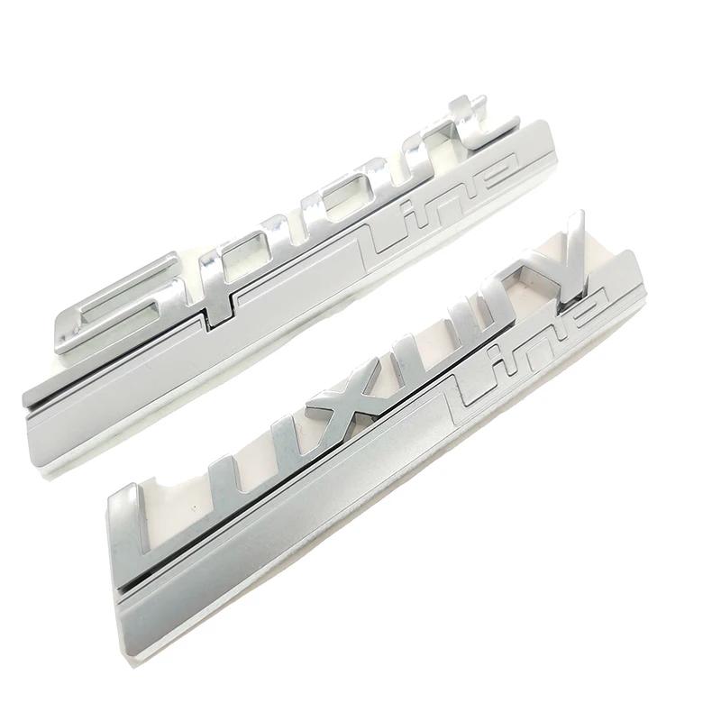 1 Pcs 3D ABS Sport LINE Luxury LINE Side Emblem For BMW 2 3 4 5 7 Series GT Fender Luxury-Line Badge Car Sticker Car Styling