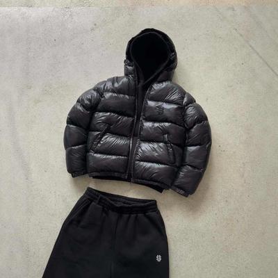 Abrigo Moderno Retro Casual de Color Sólido con Cremallera Streetwear Hip-Hop Urbano para Hombre Harajuku Gris Camuflaje Cálido