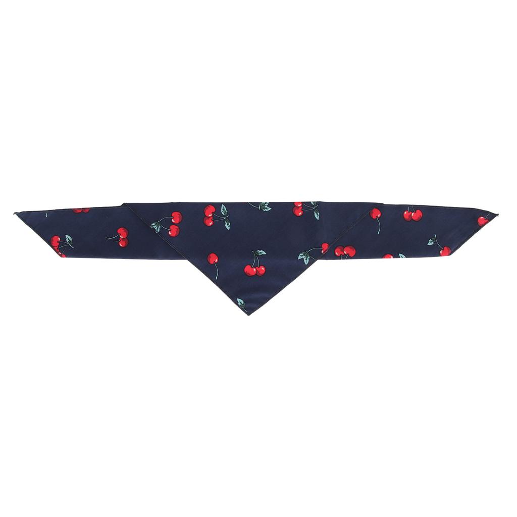 Pet Bibs Soft Machine Washable Cherry Print Triangular Cotton Dog Bib Scarf for Birthday Party
