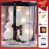 Qixi Unicorn Rose Preserved Flower & Teddy Bear Gift Set for Girlfriend or Kids